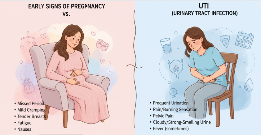 Early Signs of Pregnancy vs. UTI