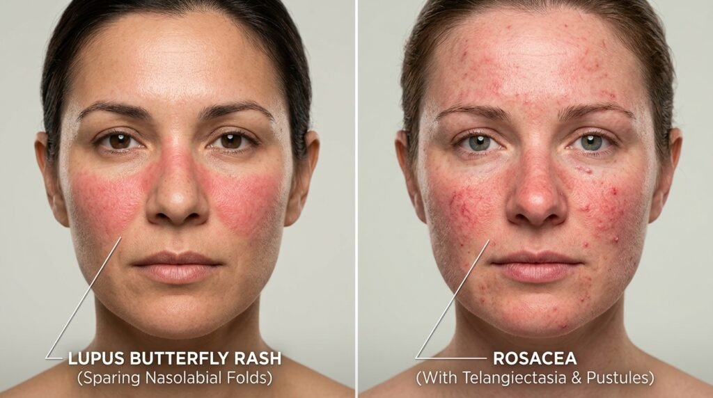lupus vs rosacea pictures