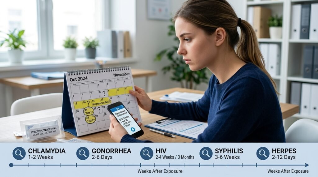 how soon after unprotected can i test for std